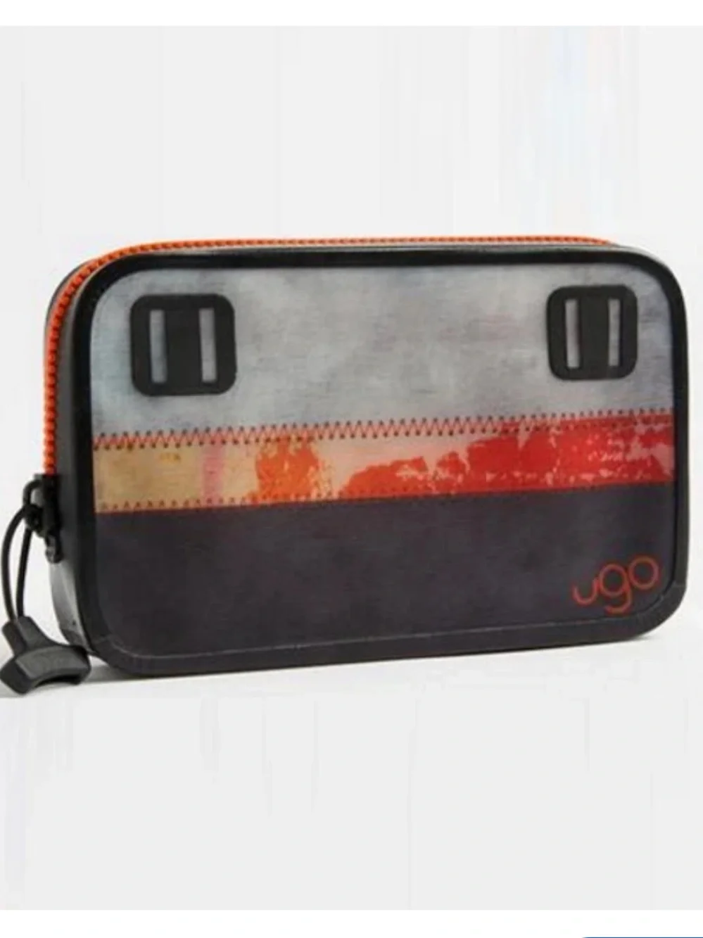 Compact Phone Case in Gray with Orange Accent